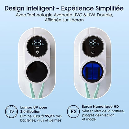 PuriBrush ® | Stérilisateur de Brosse à Dents UV-C & UV-A